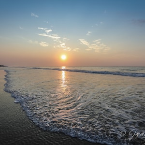 Surf City, Topsail Island NC Sunrise - Print, Canvas Gallery Wrapped Print