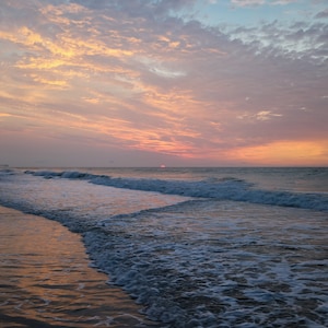 Surf City, Topsail Island NC Sunrise Vertical - Print, Canvas Gallery Wrapped Print