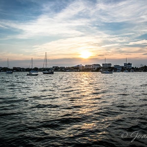 Wrightsville Beach NC Waterfront Sunset - Print, Canvas Gallery Wrapped Print