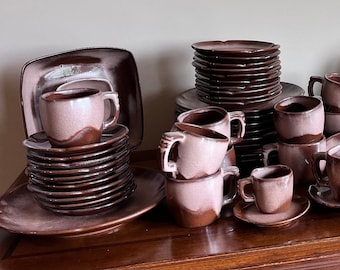 Vintage Frankoma Pottery: Plainsman Brown Dishes, Serving Pieces