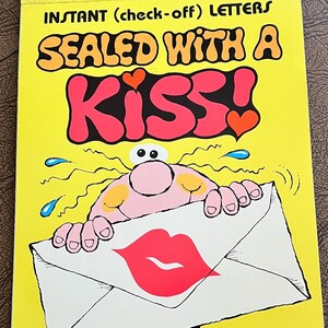 Cartas vintage para marcar al instante, selladas con un beso, ¡para personas que ponen sus labios donde están sus bocas! Ziggy, carta de amor en papel