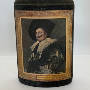 Decantador vintage Jim Beam Laughing Cavalier, serie Choice Artists, decantador coleccionable, bar retro, coleccionista James Beam, decoración de cuevas de hombres