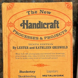 Libro de artesanía vintage: Cestería, cerámica y tejido - Edición de 1972