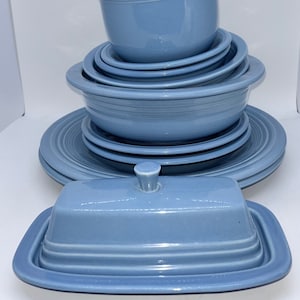 Fiesta Ware vintage: vajilla azul bígaro - Homer Laughlin
