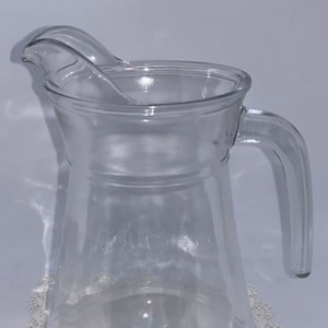 Vintage Clear Glass Pitcher: Ice Tea, Juice, Water