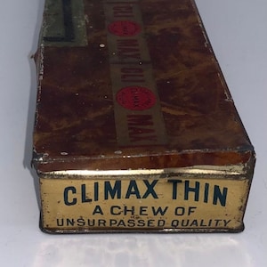 Vintage Climax Tobacco Tin: P. Lorillard Co. New Jersey