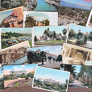 Pacchetto vintage di 50 cartoline della California, con timbro postale, effimeri antichi, cartoline di vacanza, cimeli di viaggio, pubblicità