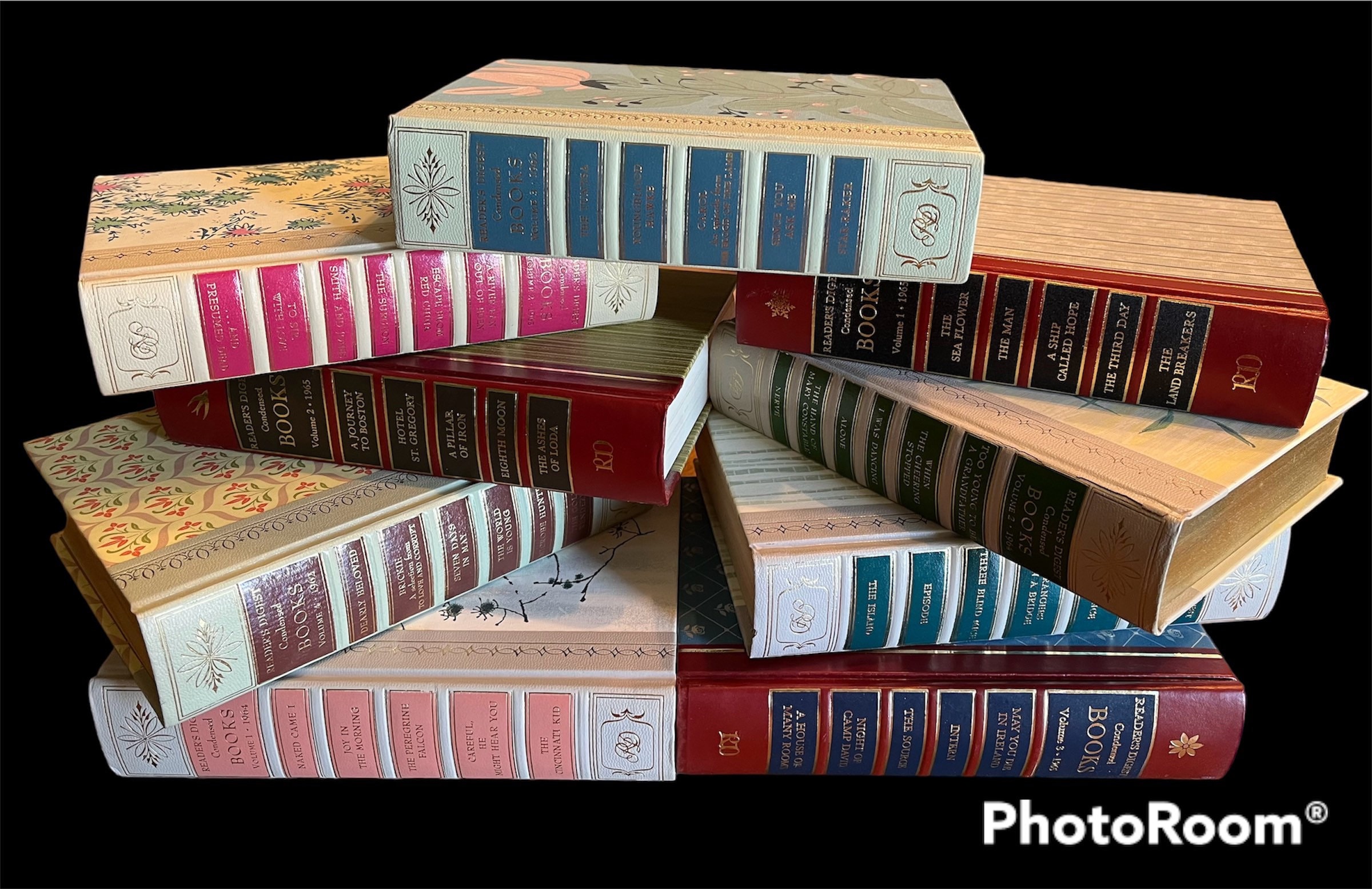 Vintage Readers Digest Books, Books For Decorating, Books For Crafting, Pick Your Color