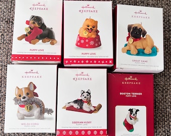 Hallmark Keepsake Christmas Ornaments: Puppy Love Series