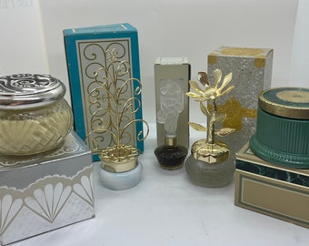 Vintage Avon Bottles Jars, Keepsake Moonwind, Splendor, Bird Of Paradise, Regence, Rich Moisture Cream, Perfume Bottles, Vanity Decor