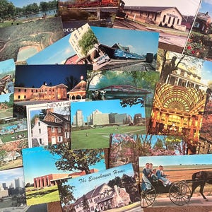 Pacchetto di 50 cartoline vintage della Pennsylvania, con timbro postale, effimeri antichi, cartoline di vacanza, cimeli di viaggio, pubblicità