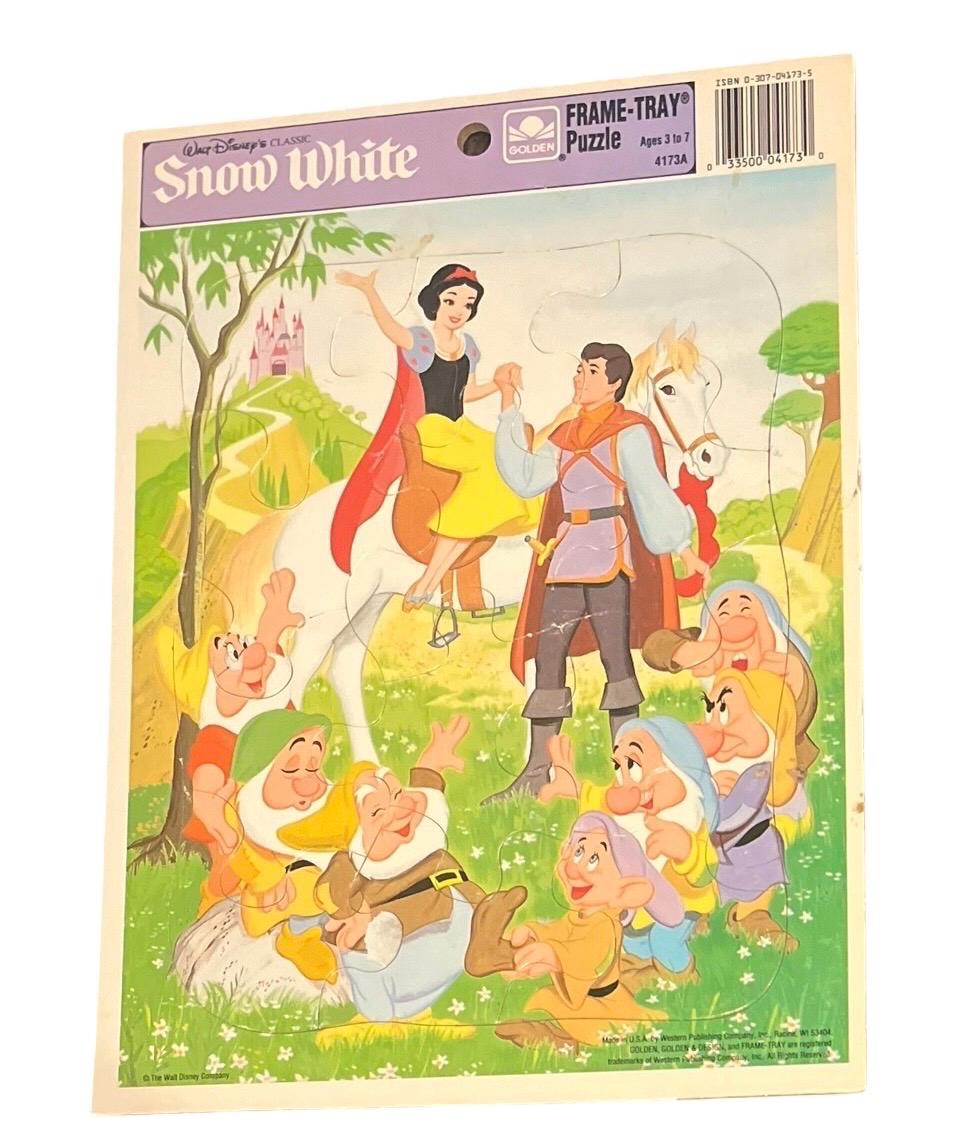 Vintage 1990's Walt Disney Golden Frame Tray Puzzles, Pick Your