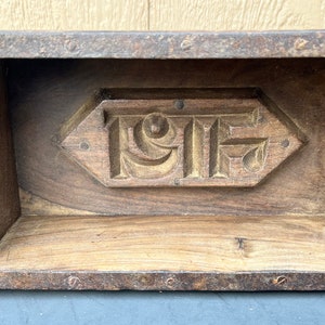 Vintage Rustic Wood Brick Mold, Farmhouse Decor, Wood Shelf, Planter, Primitive Brick Mold,