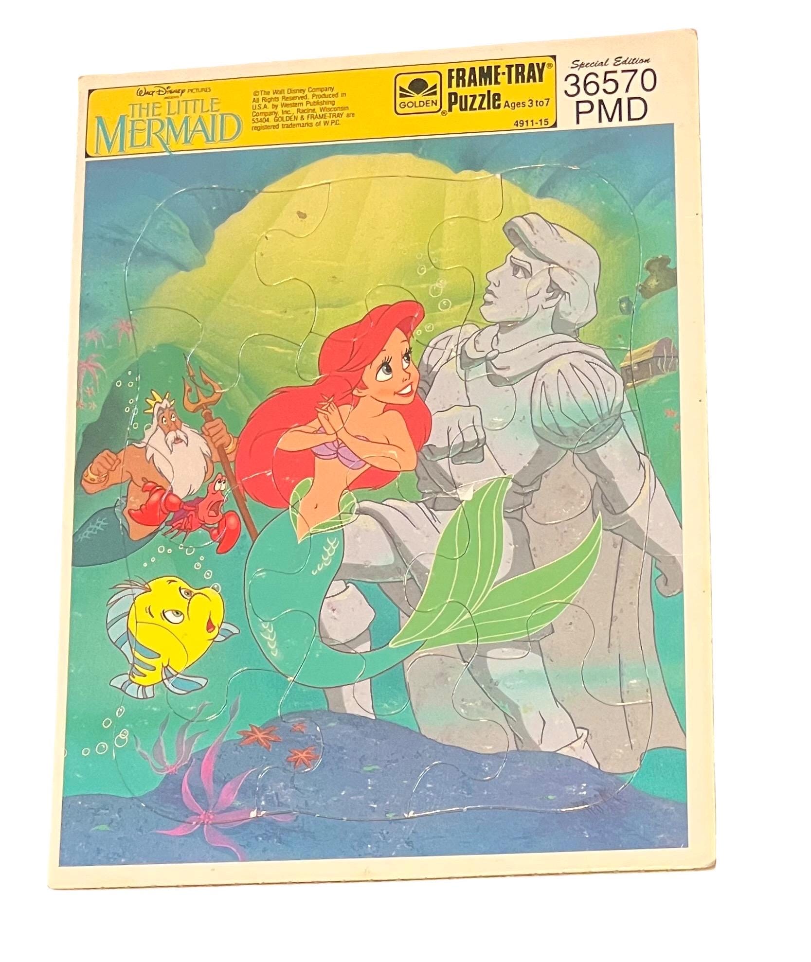 Vintage 1990's Walt Disney Golden Frame Tray Puzzles, Pick Your