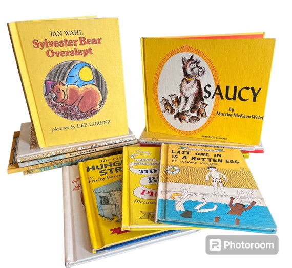 Vintage Yellow Children's Book Lot: 13 Easy Readers - Etsy