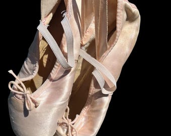 Vintage Capezio Pink Satin Ballet Pointe Shoes