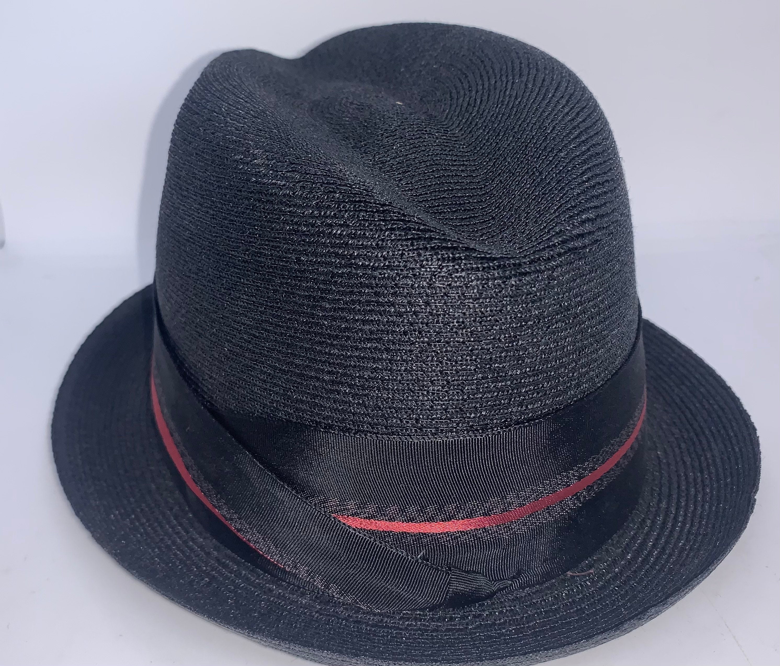 Vintage Wormser Men's Black Braid Fedora Hat, in Original