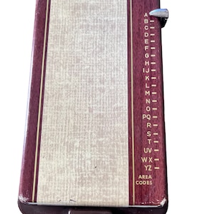 Vintage Bates List Finder: MCM Metal Flip-Top Address Book