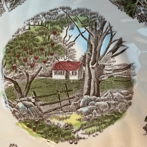 Set of 8 Vintage Johnson Brothers Bowls: The Friendly Village, Stone Wall