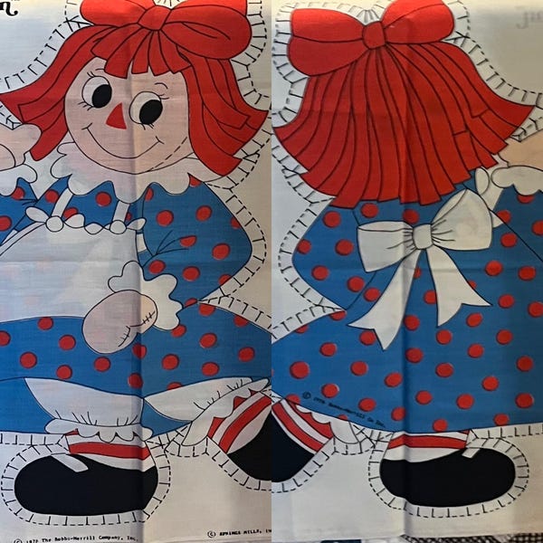 Vintage 1970's Cartoon Character Panels For Pillow Dolls, 15 To Choose From, Cut N Sew