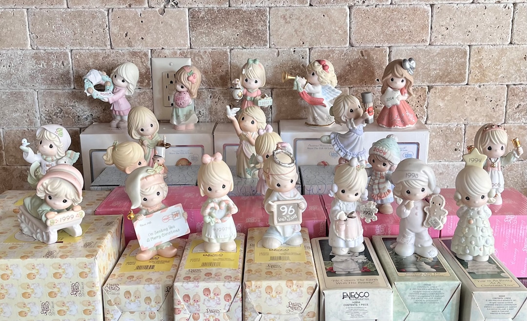 Precious Moments Annual Dated Christmas Figurines, All in Original