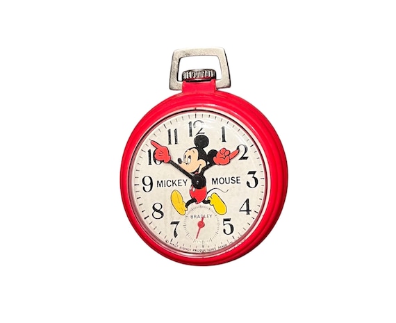 Vintage Mickey Mouse Pocket Watch, Bradley, Working Condition - Etsy
