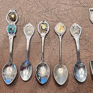 Vintage  Souvenir Travel Spoons, Alabama, South Carolina, Pennsylvania, Hawaii, New Jersey, Arkansas, Montana, Pick Your Favorite,