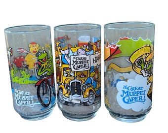 Vintage 1980's McDonalds Glasses From The Great Muppet Caper - Pick Your Favorite!