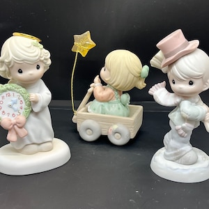 Precious Moments Christmas Figurines, Soot Yourself To A Merry Christmas, Time For A Holy Holiday, Wishing You A World Of Peace, No Boxes