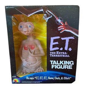 Vintage 1982 E.T. The Extraterrestrial Talking Figure In Box