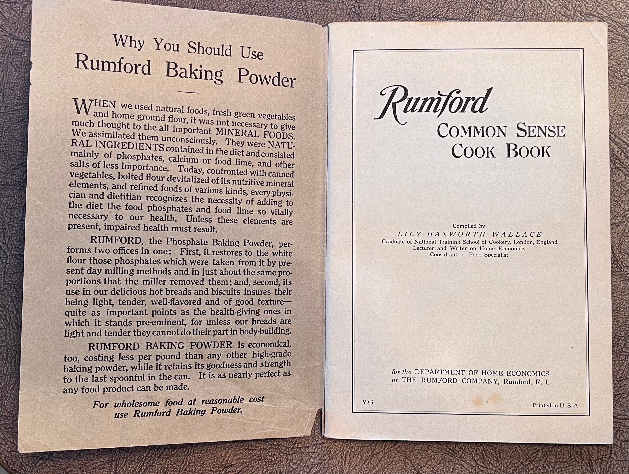 1900 ‘Cooking made Easy’ by Lily Haxworth, Rumford Baking Powder 1900 ‘Cooking made Easy’ by Lily Haxworth, Rumford Baking Powder