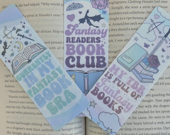 Fantasy Reader Bookmark | In My Fantasy Reader Era | Fantasy Readers Book Club | My TBR is Full of Fantasy | Bookish Gift | Cute Bookmark
