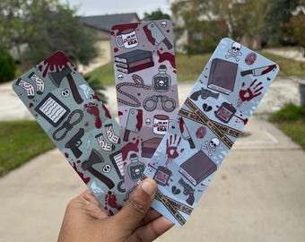 Thriller Reader Bookmark | Cute Thriller Bookmark | True Crime | Hand Drawn Thriller Bookmark | Bookish Gift | Cute Bookmark