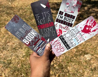 Thriller Reader Bookmark | Thriller Book Club | Thriller Era | Bookish Gift | Cute Bookmark | True Crime Lover