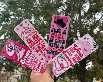 Cowboy Romance Bookmark | In Love with a Fictional Cowboy | Wear the Hat Ride the Cowboy | In My Cowboy Romance Era | Bookish Gift