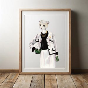 Chanel Cat Art - Etsy
