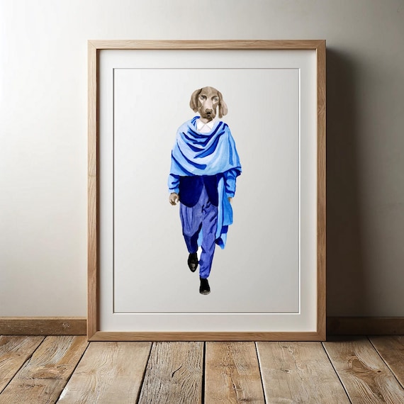 Weimaraner dog art print