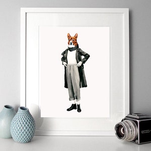 Corgi animal art print image 5