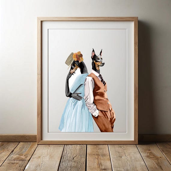 Doberman couple