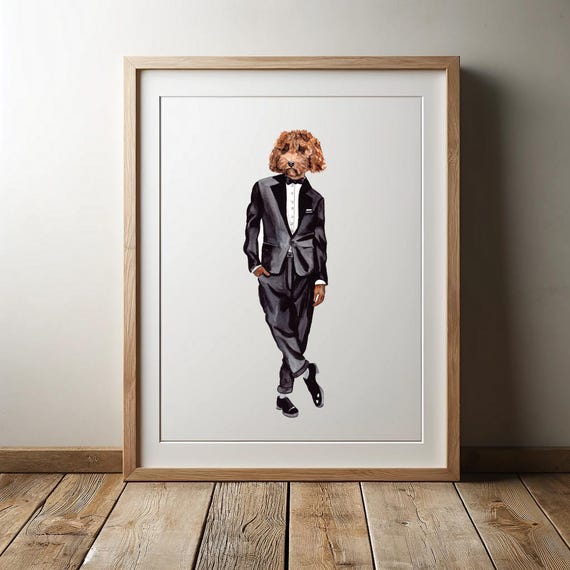 Cavoodle dog animal art print