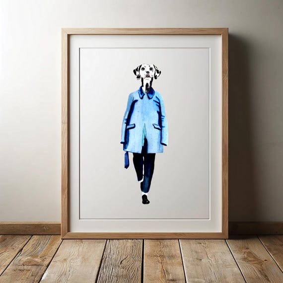 Dalmatian in blue