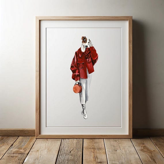 Jack Russel animal art print