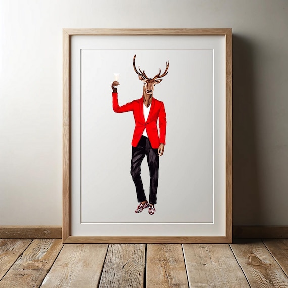 Deer giving a tost