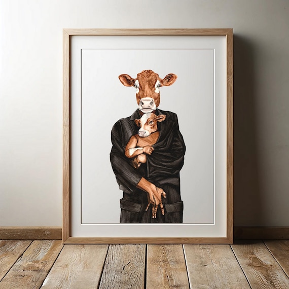 Motherhood animal art print