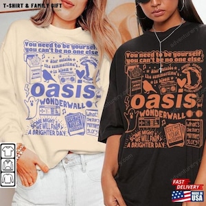 Oasis Doodle Art Shirt Vintage Album Lyric Merch Tee Sweatshirt