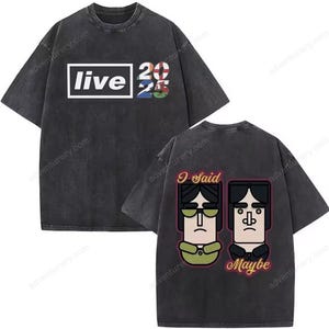 Unisex Oasis 25th Anniversary Tour Cotton T-Shirt – Vintage Washed Rock Band To