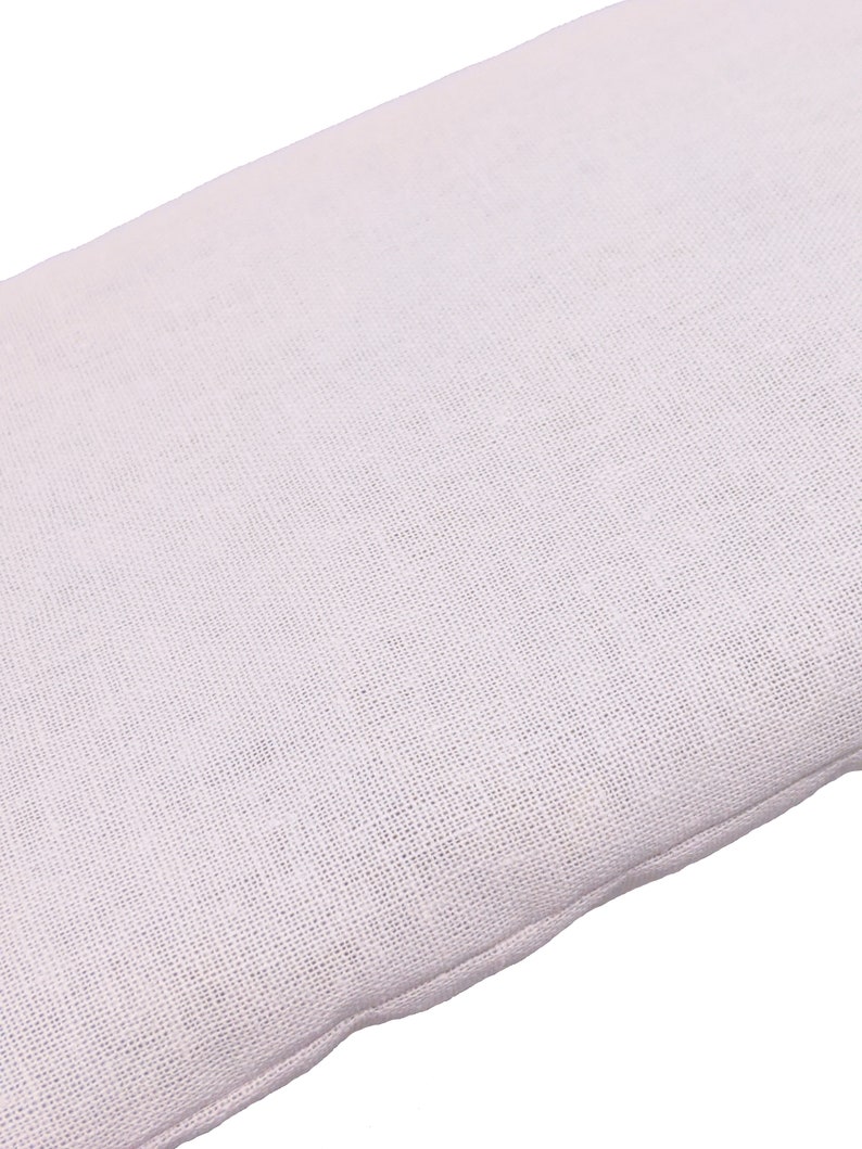 Two Lavender Eye Pillows Pink Warm or Cool Linen Cotton Blend image 3