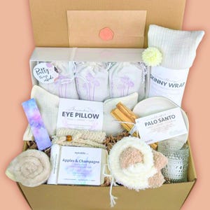 Caja de regalo de lujo Guilty Pleasures Caja de regalo Autocuidado Confort Hygge Paquete de cuidado calmante