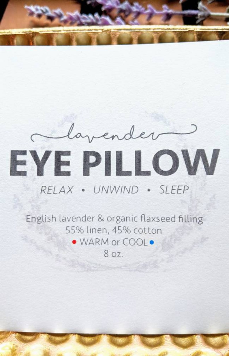Lavender Eye Pillow Navy Blue Warm or Cool Linen Cotton Blend Etsy