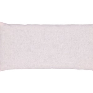 eyeable eye pillow lavender blush pink linen flaxseed real dried lavender buds beautiful label with reusable plastic bag to keep scent fresh warm or cool warm compress dry eye cold compress headache sinus pain gift birthday get well wedding